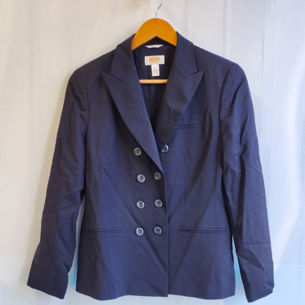 Talbot's Petites Stretch Women's Wool Blazer Jacket Size 8